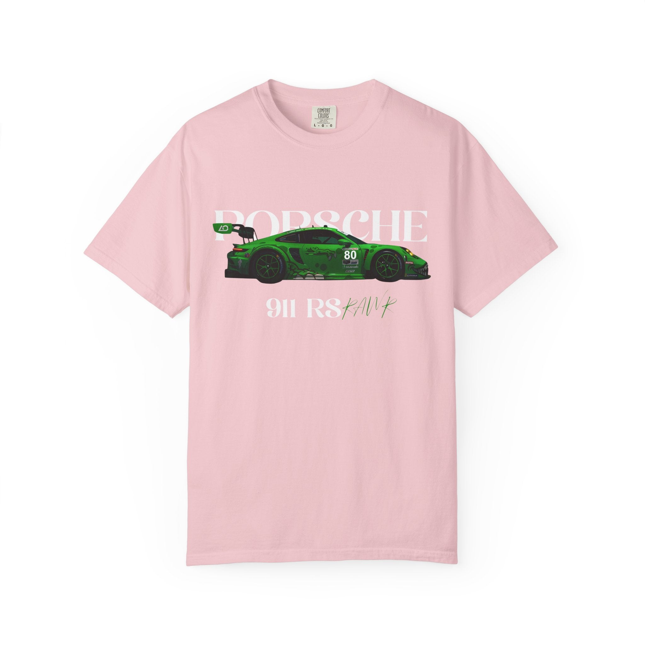 Porsche 911 RS Racing Tee  Green GT Car Graphic T-Shirt