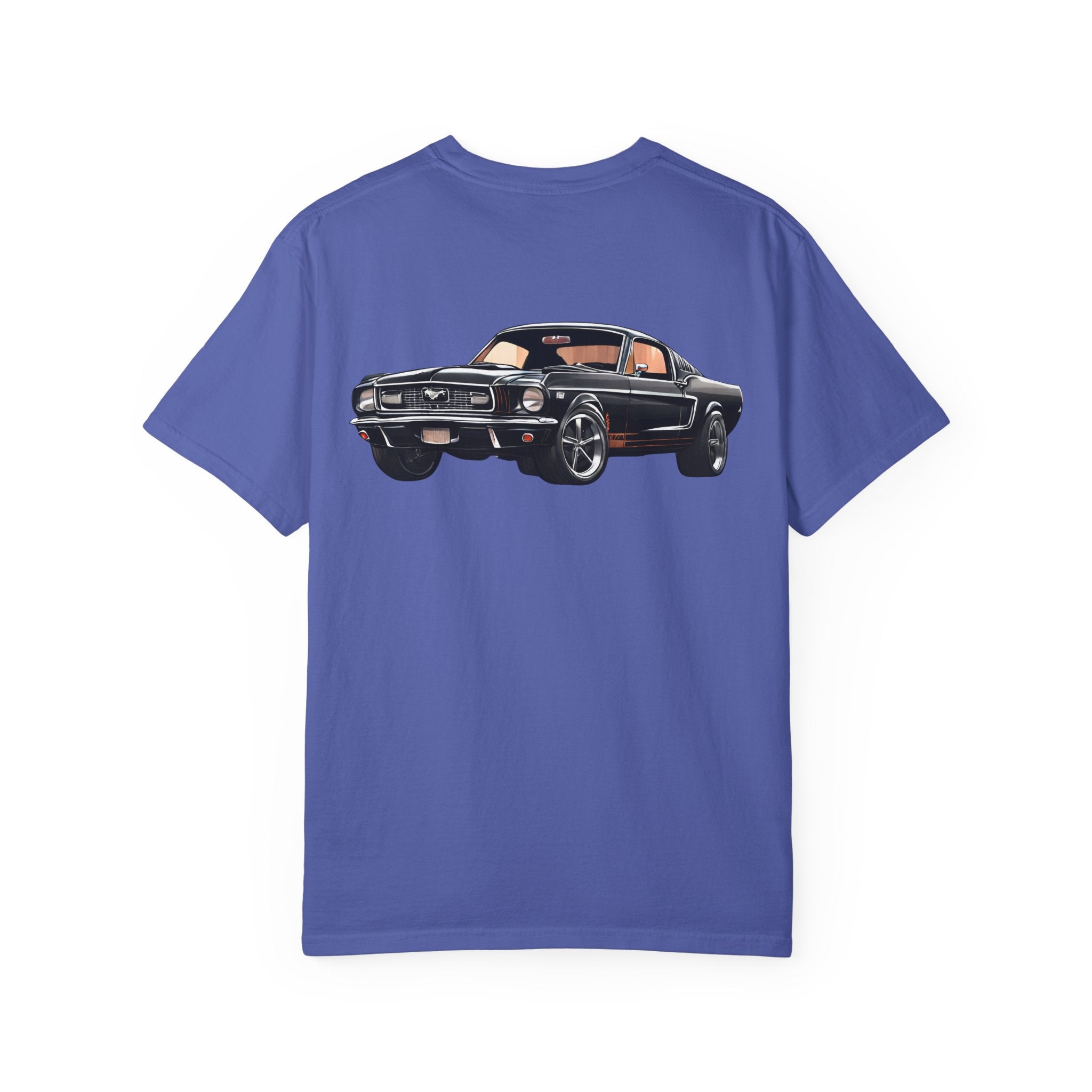 Classic Muscle Car T-Shirt | Vintage Black Mustang Illustration