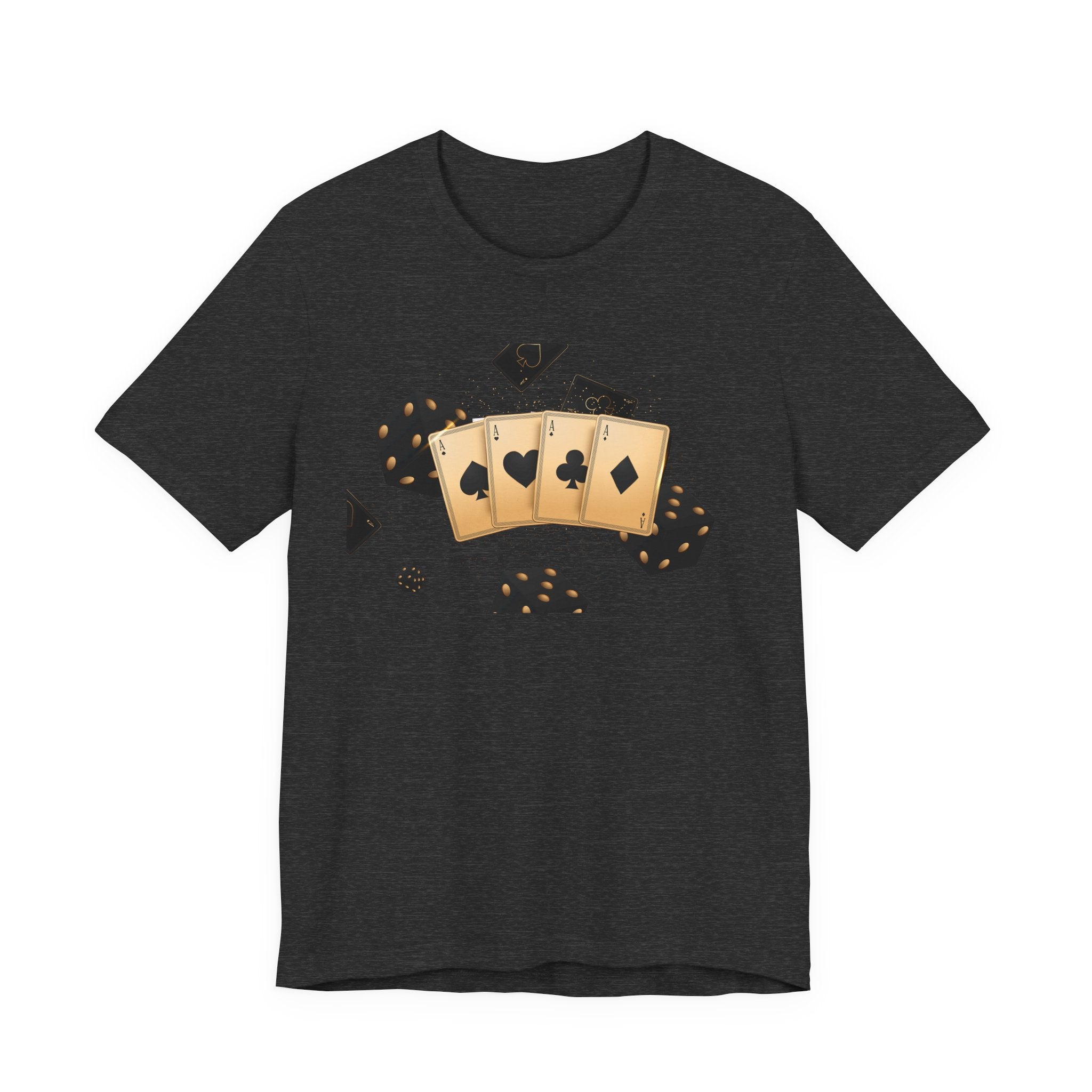 Gold Playing Cards tee Poker Card Suit Design