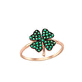 925 Sterling Silver clover ring - Etna Gift