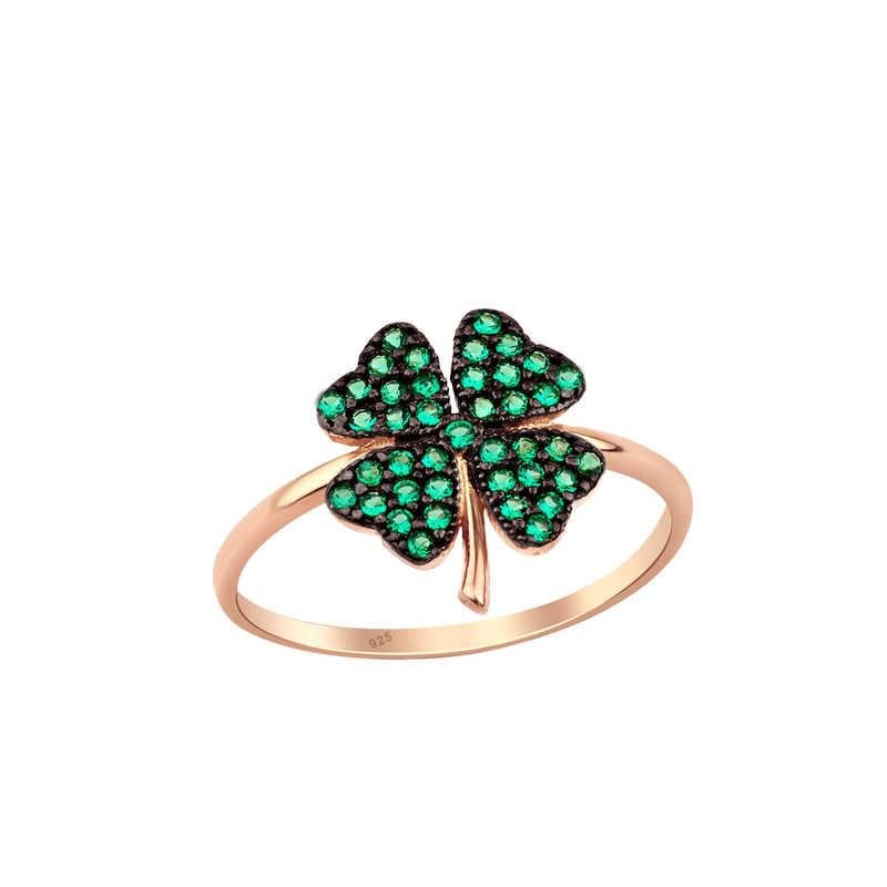 925 Sterling Silver clover ring - Etna Gift
