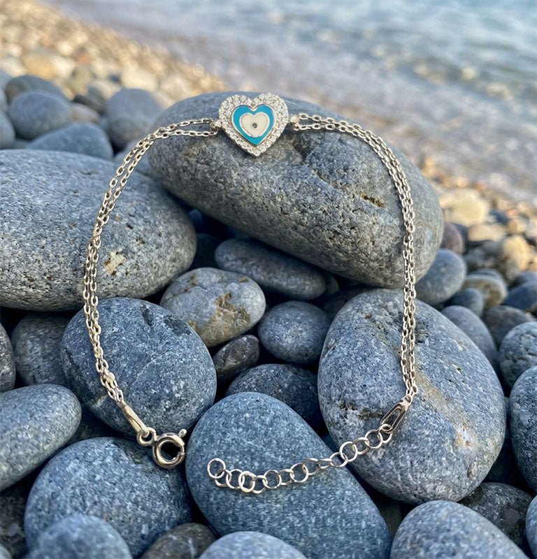 925 Sterling Silver Heart Bracelet – Elegant Jewelry Piece - Etna Gift