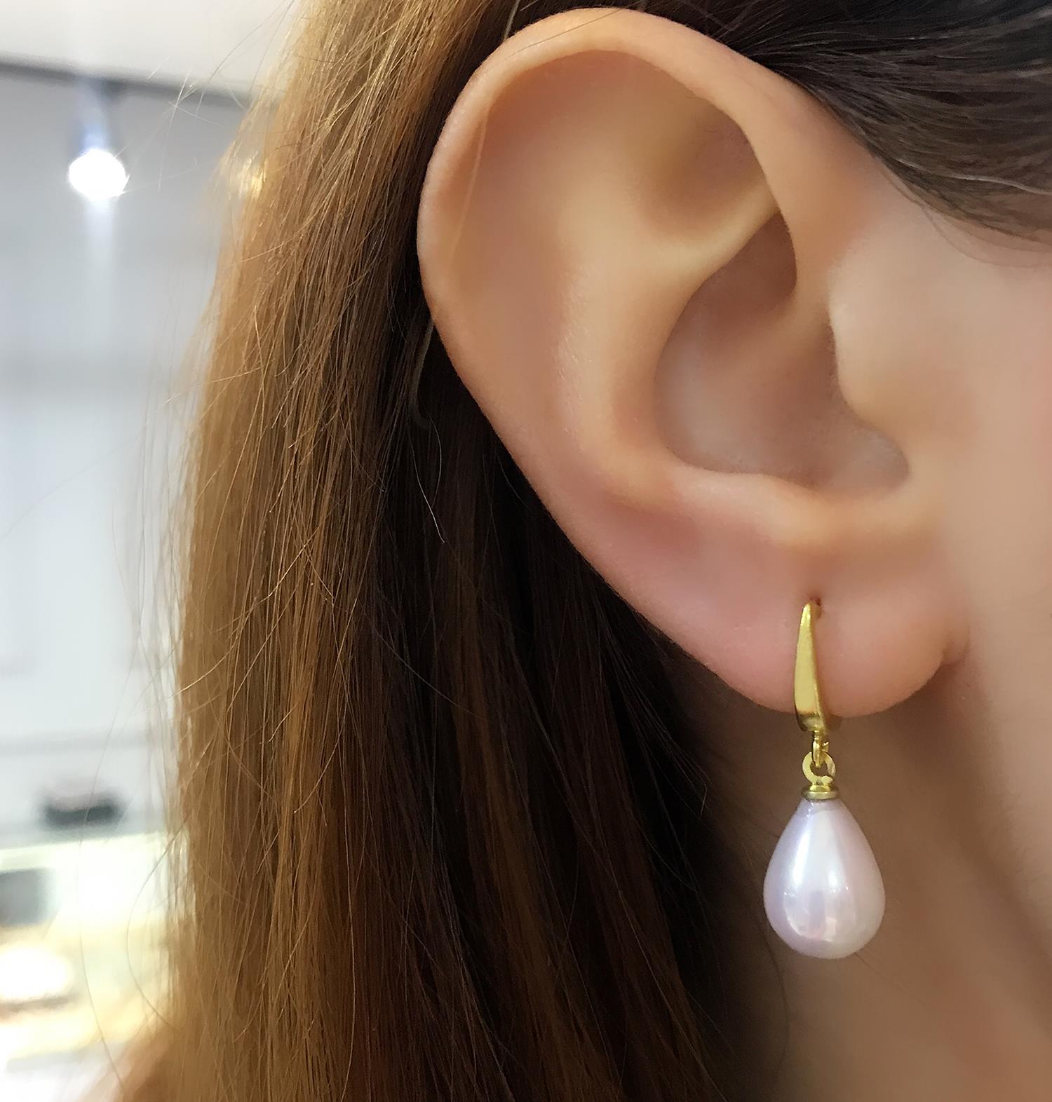 925 Sterling Silver Pearl Drop Earrings - Etna Gift