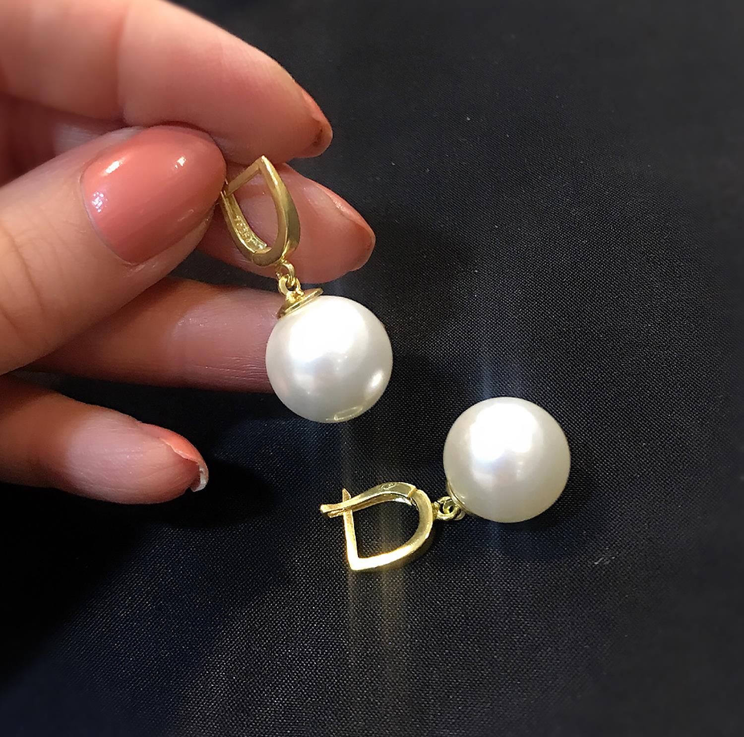 925 Sterling Silver Pearl Earrings - Etna Gift