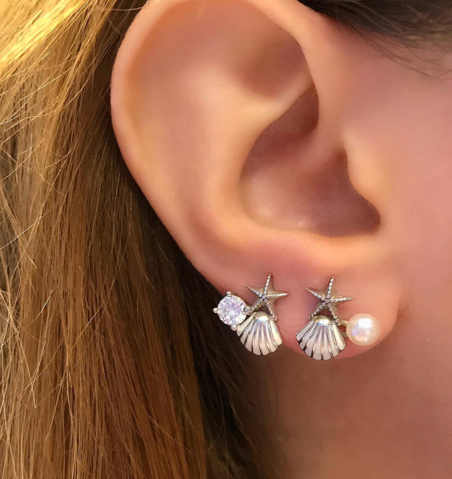 925 Sterling Silver Pearl Earrings - Etna Gift