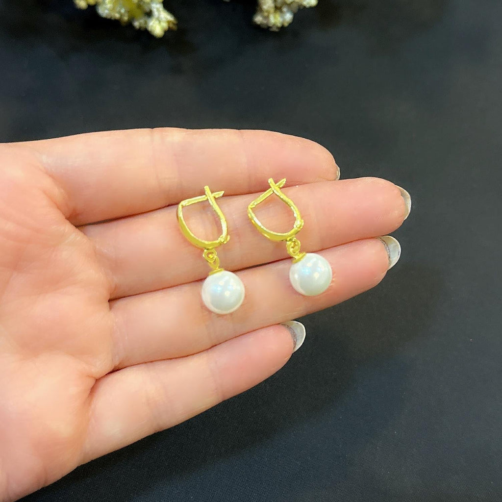 925 Sterling Silver Pearl Earrings - Etna Gift