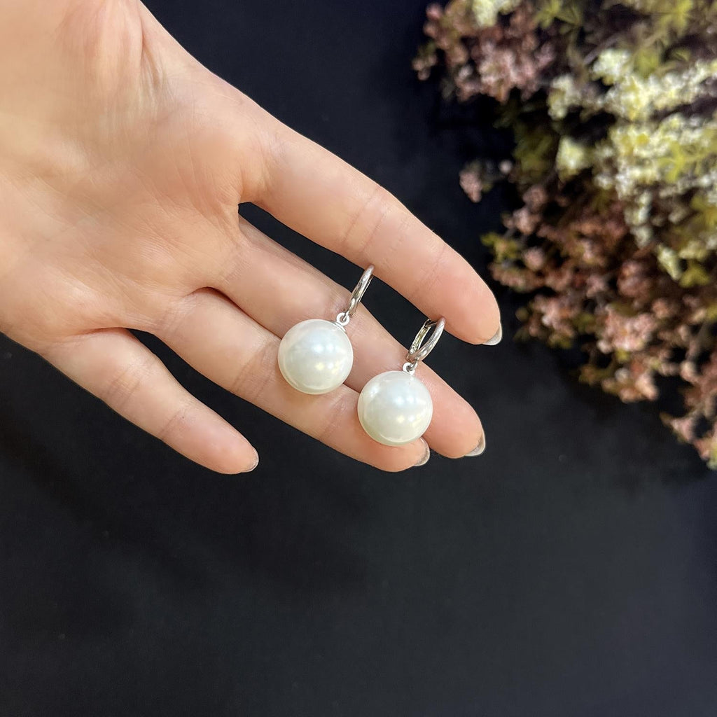 925 Sterling Silver Pearl Earrings - Etna Gift