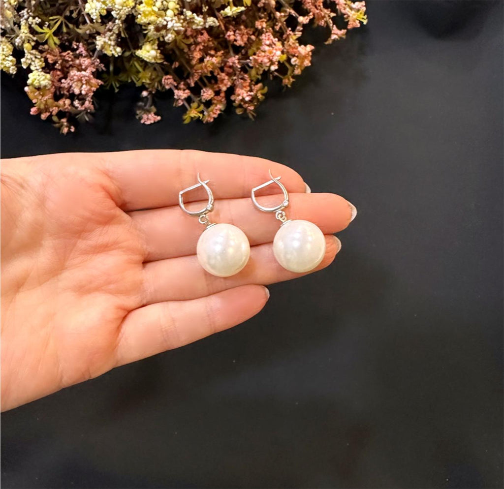 925 Sterling Silver Pearl Earrings - Etna Gift