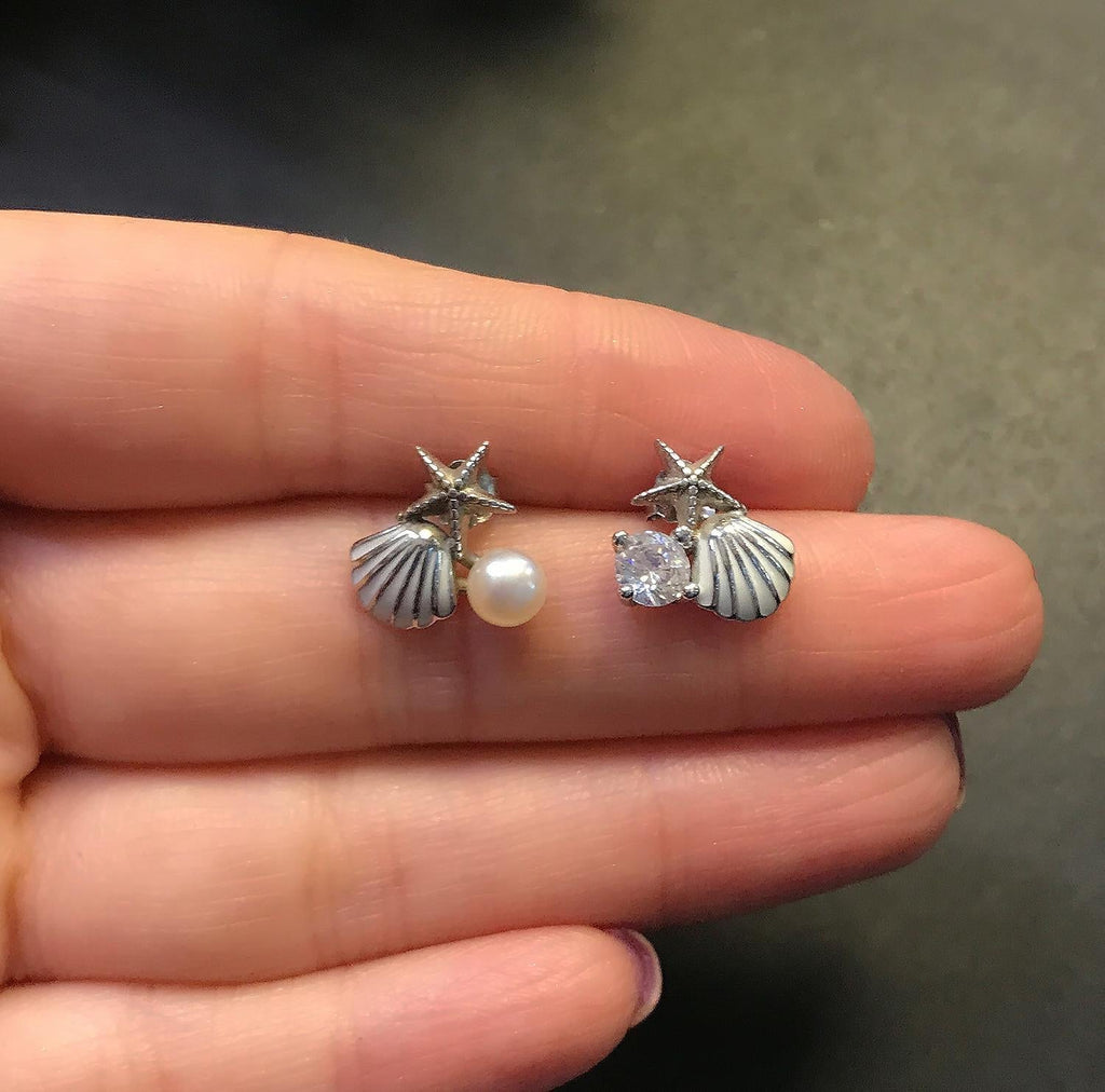 925 Sterling Silver Pearl Earrings - Etna Gift