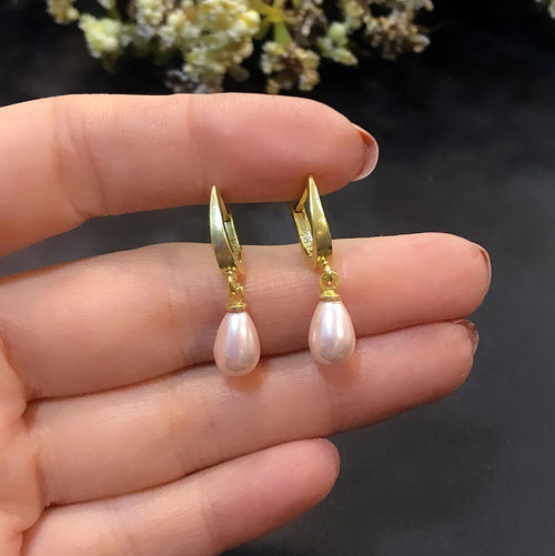 925 Sterling Silver Pearl Earrings – Elegant Freshwater Pearl Jewelry for Women - Etna Gift