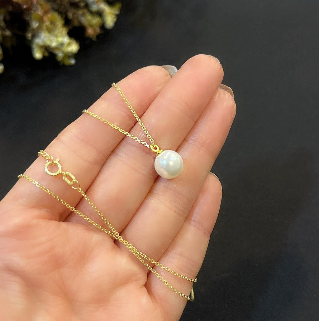 925 Sterling silver pearl necklace - Etna Gift