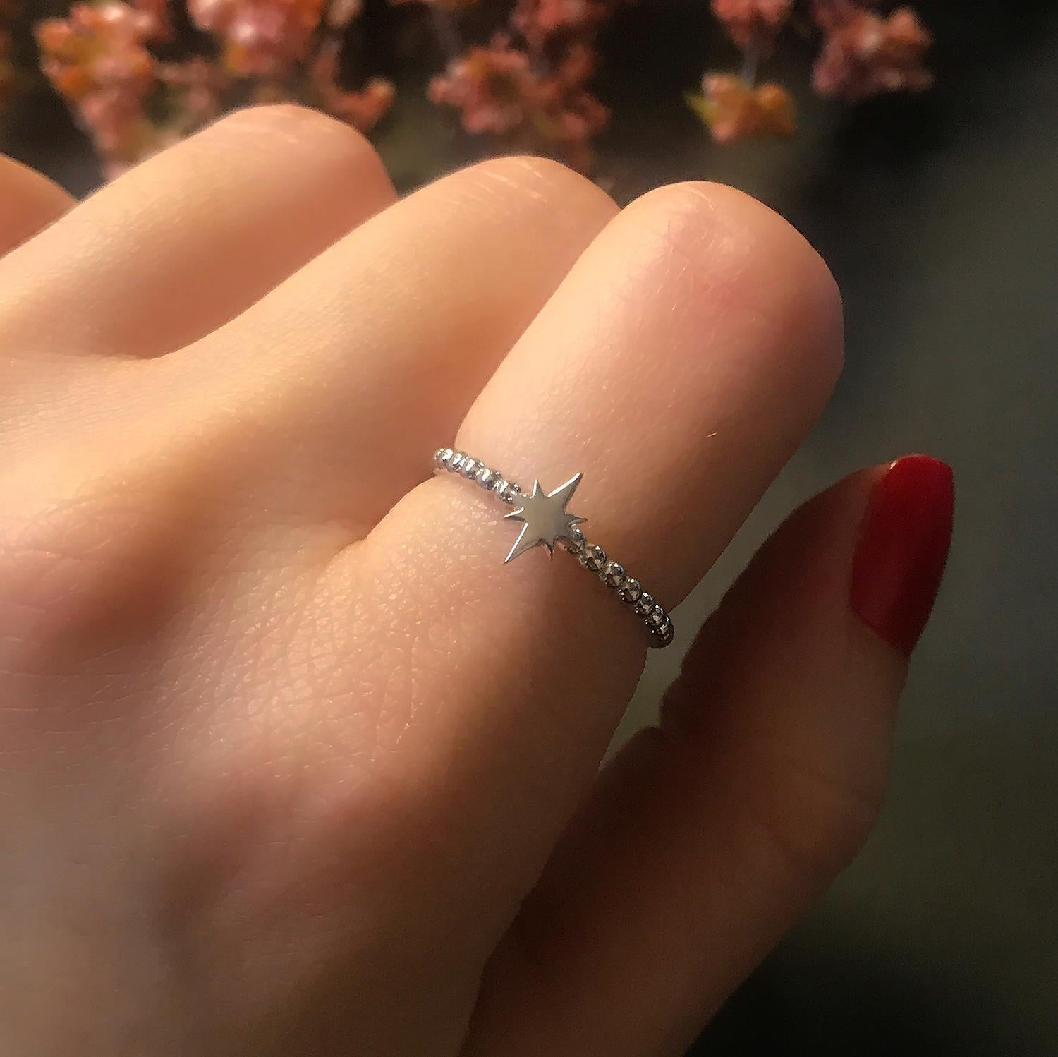 925 Sterling silver star ring - Etna Gift