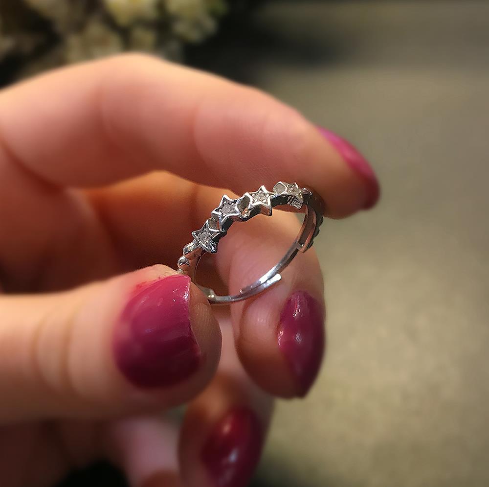 925 Sterling silver star ring - Etna Gift
