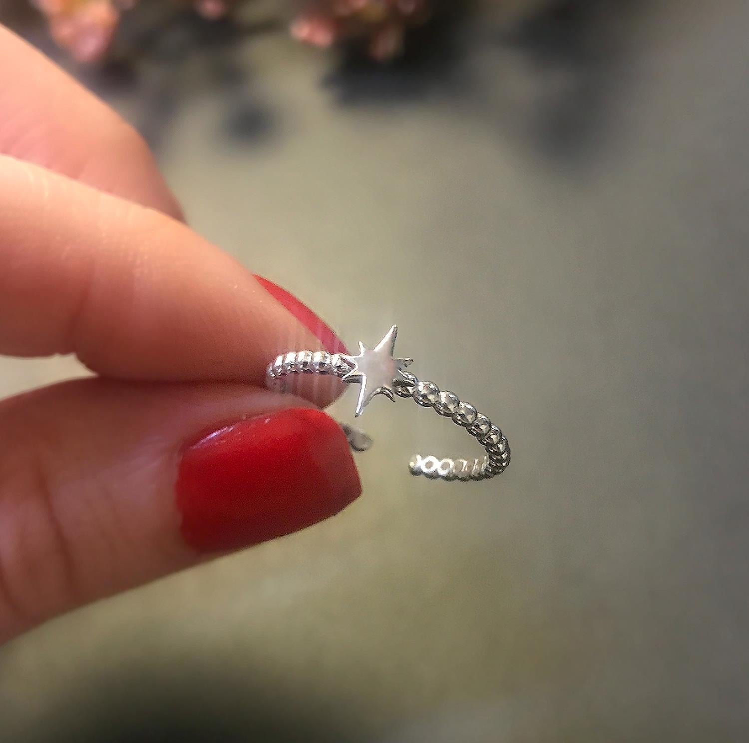925 Sterling silver star ring - Etna Gift