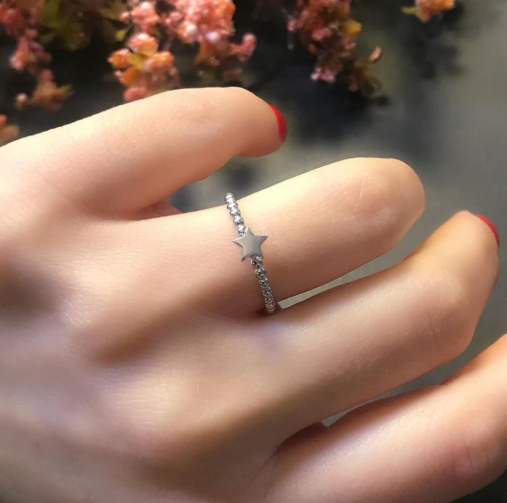 925 Sterling silver star ring - Etna Gift