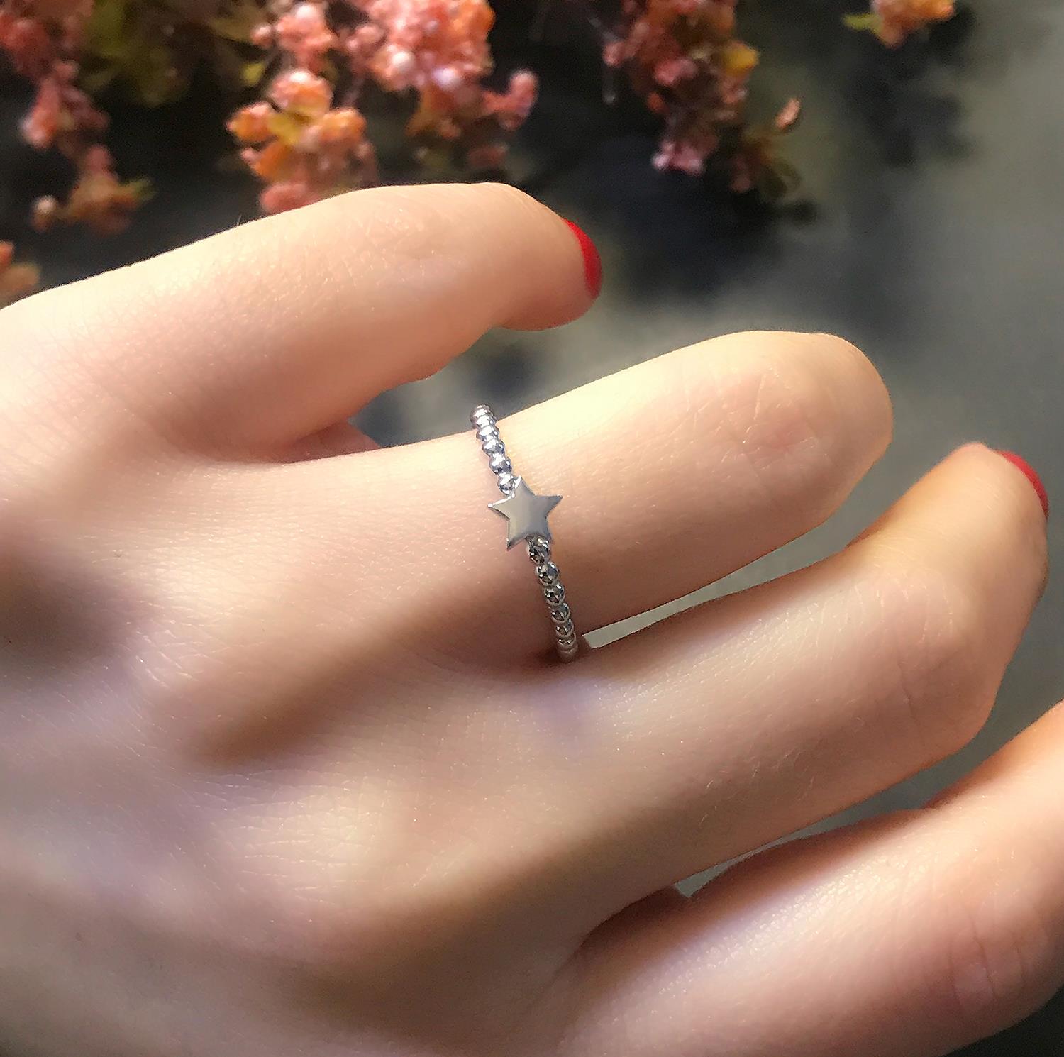 925 Sterling silver star ring - Etna Gift