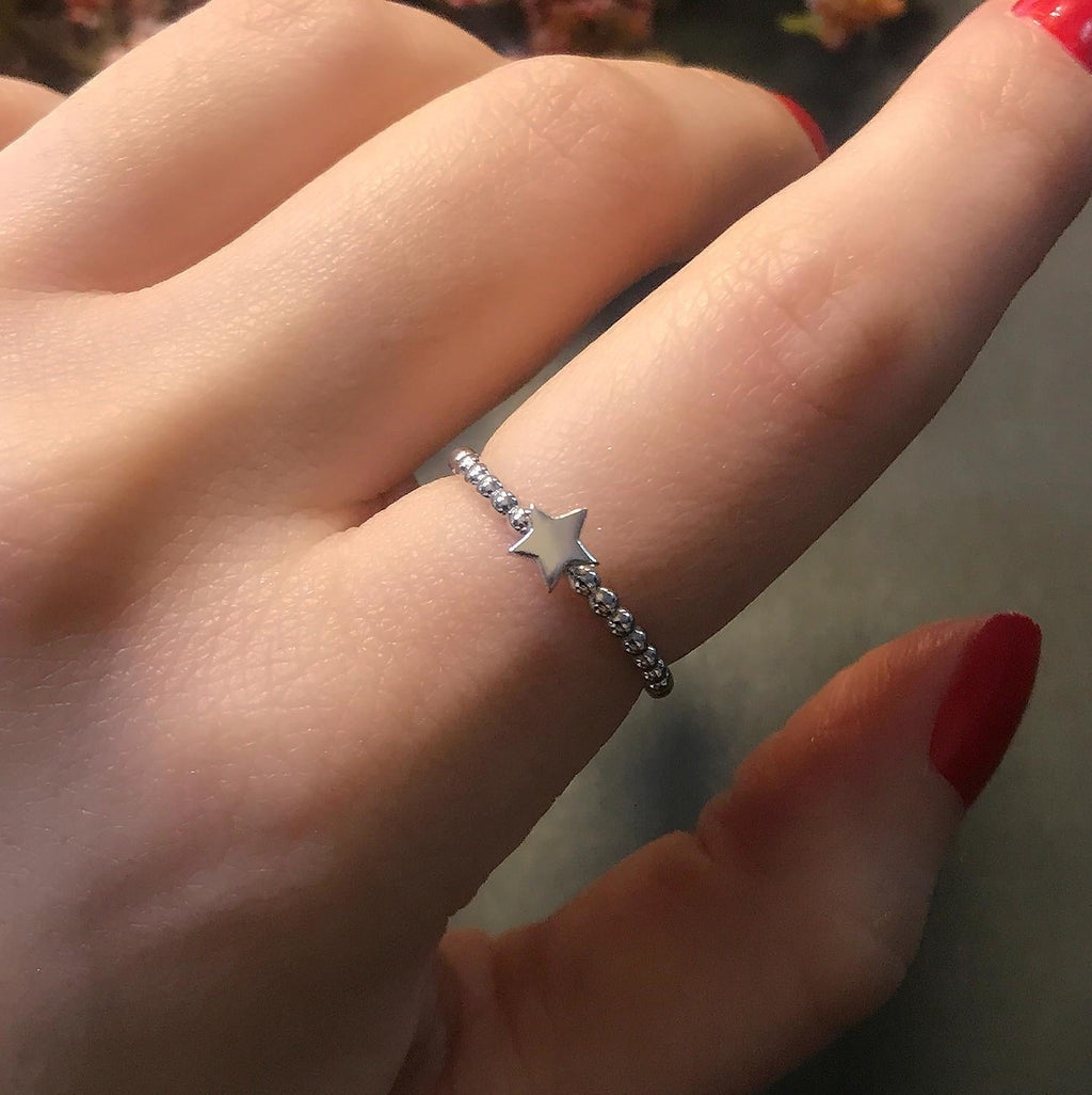925 Sterling silver star ring - Etna Gift