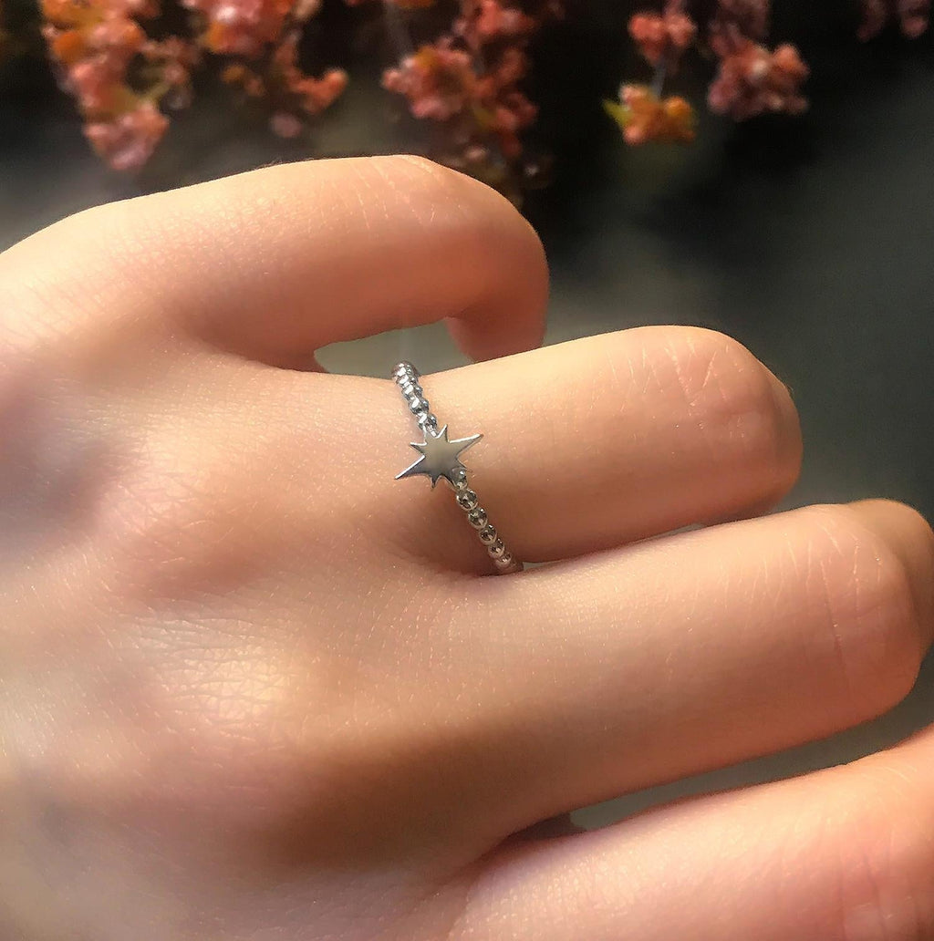 925 Sterling silver star ring - Etna Gift