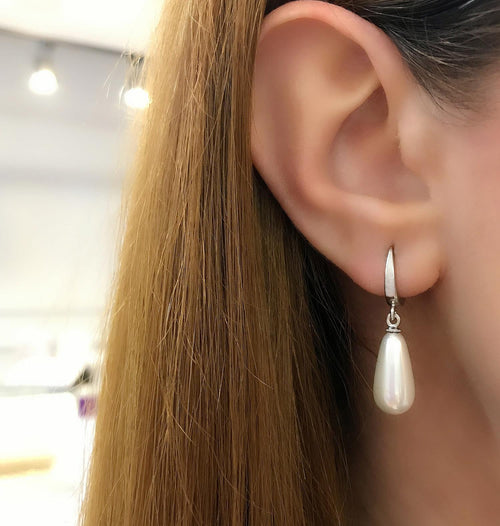 925 Sterling Silver Pearl Drop Earrings