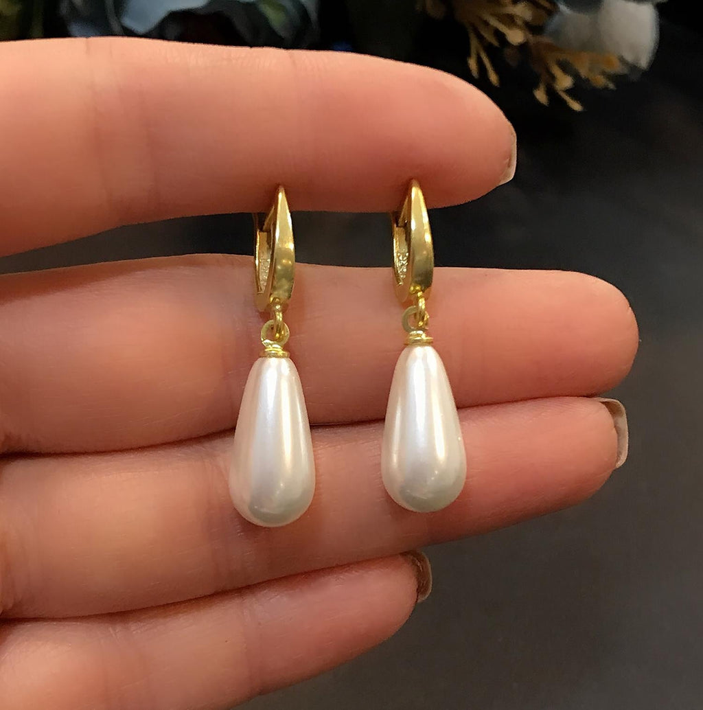 925 Sterling Silver Pearl Drop Earrings