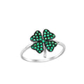 925 Sterling Silver clover ring 6546546546546