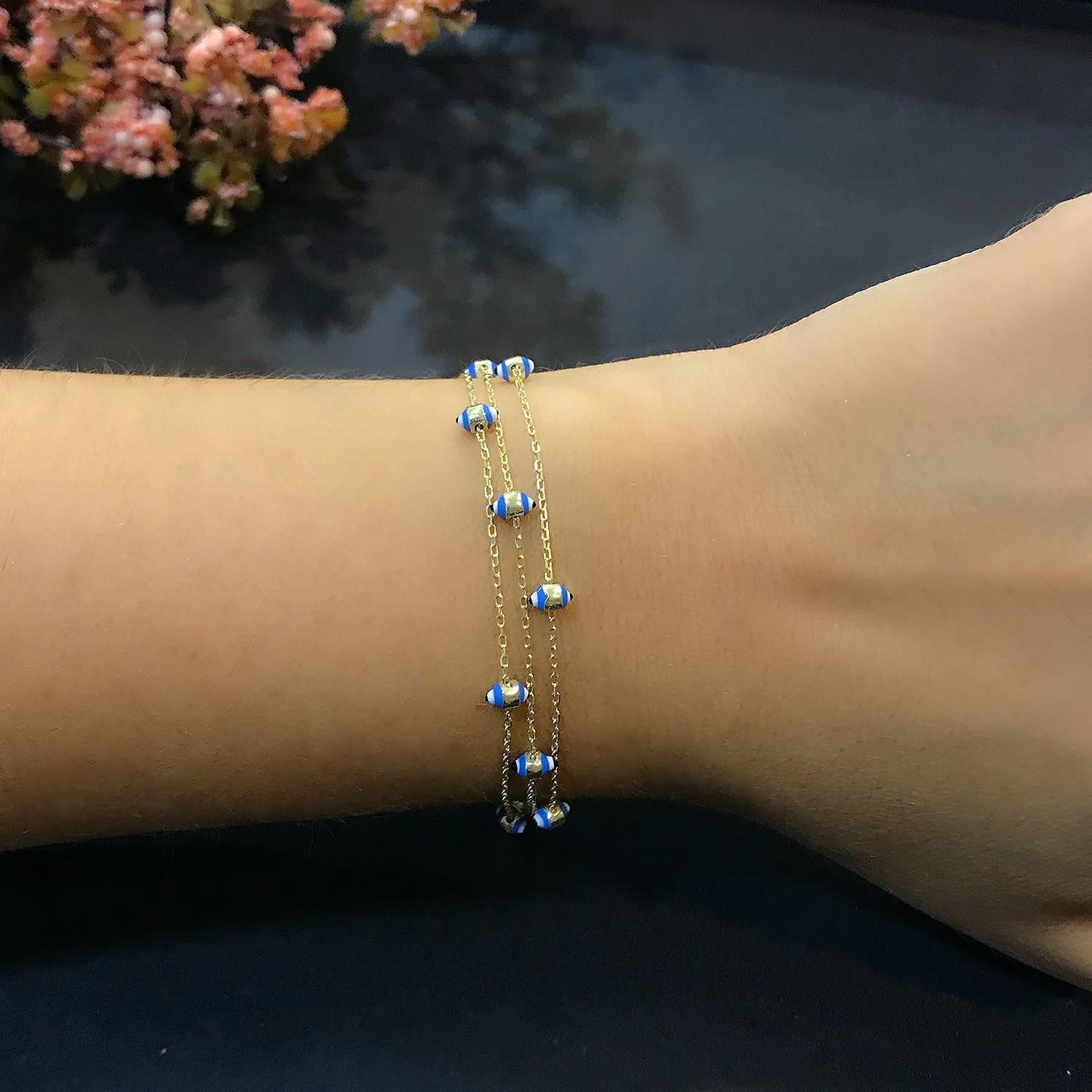Nazar bead silver 3 row bracelet 925 sterling silver bracelet