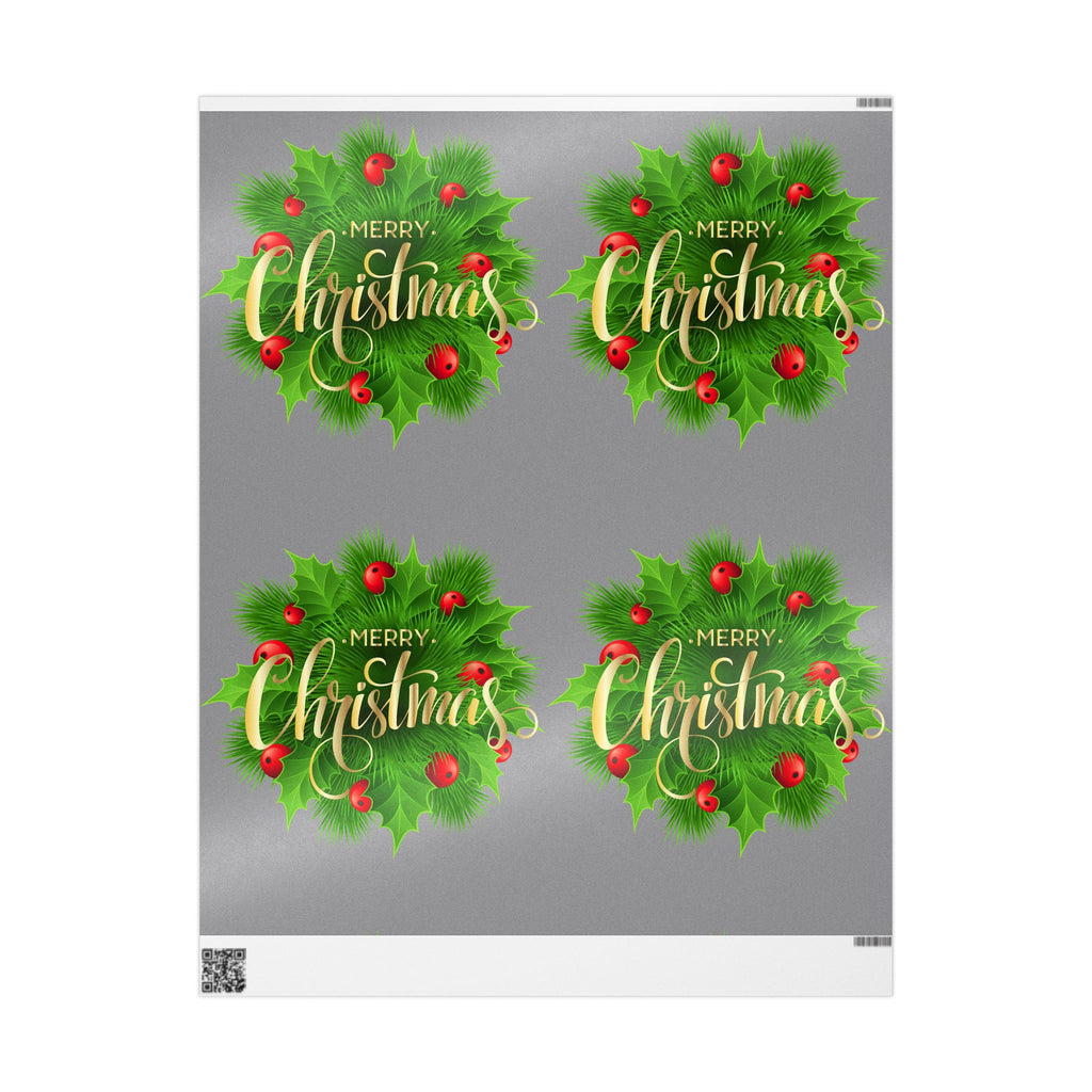 Holly & Berries Wrapping Paper  Holiday Gift Wrap Roll