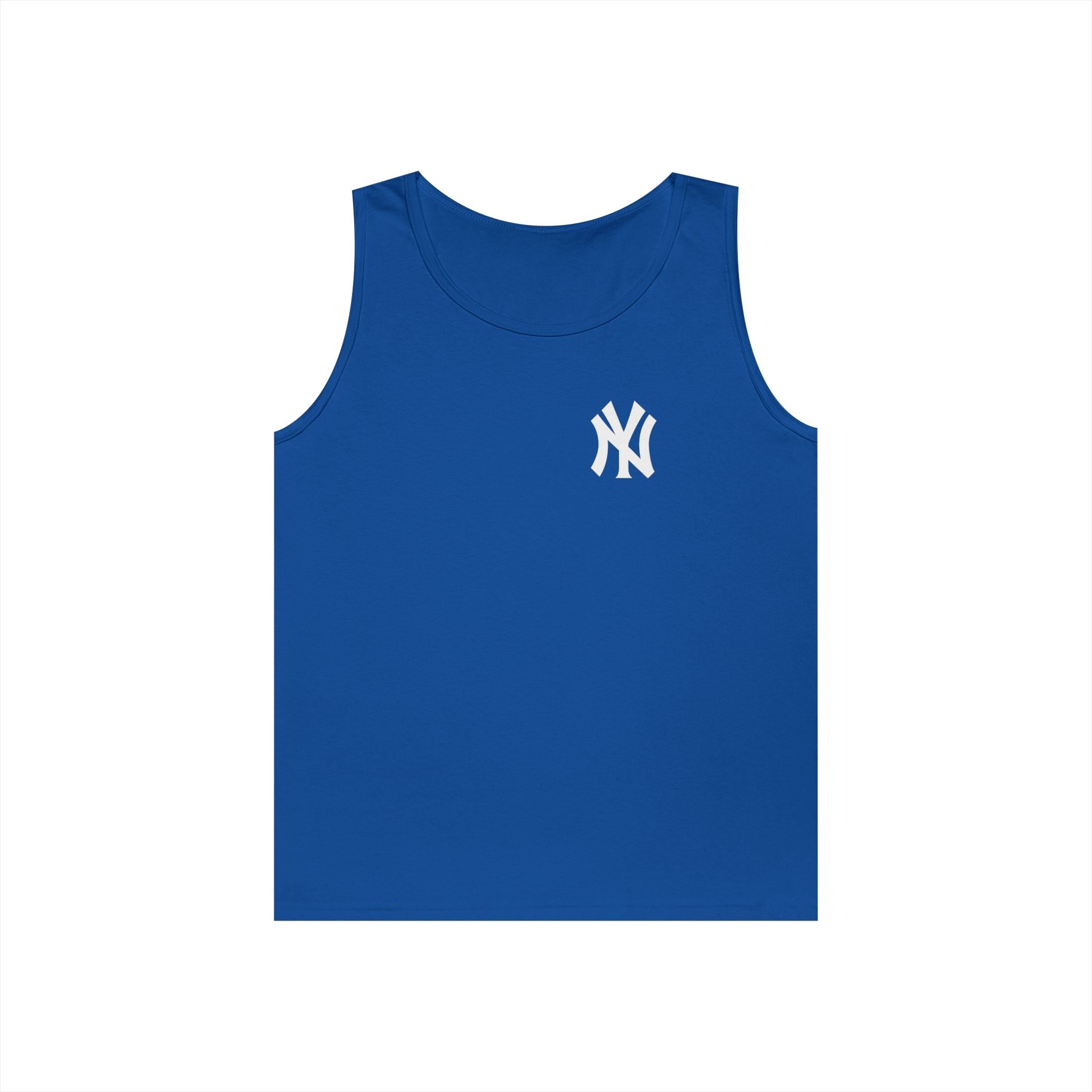 NYC Brooklyn Tank Top  Minimal Yankees Logo Front, Red NYC Back Streetwear