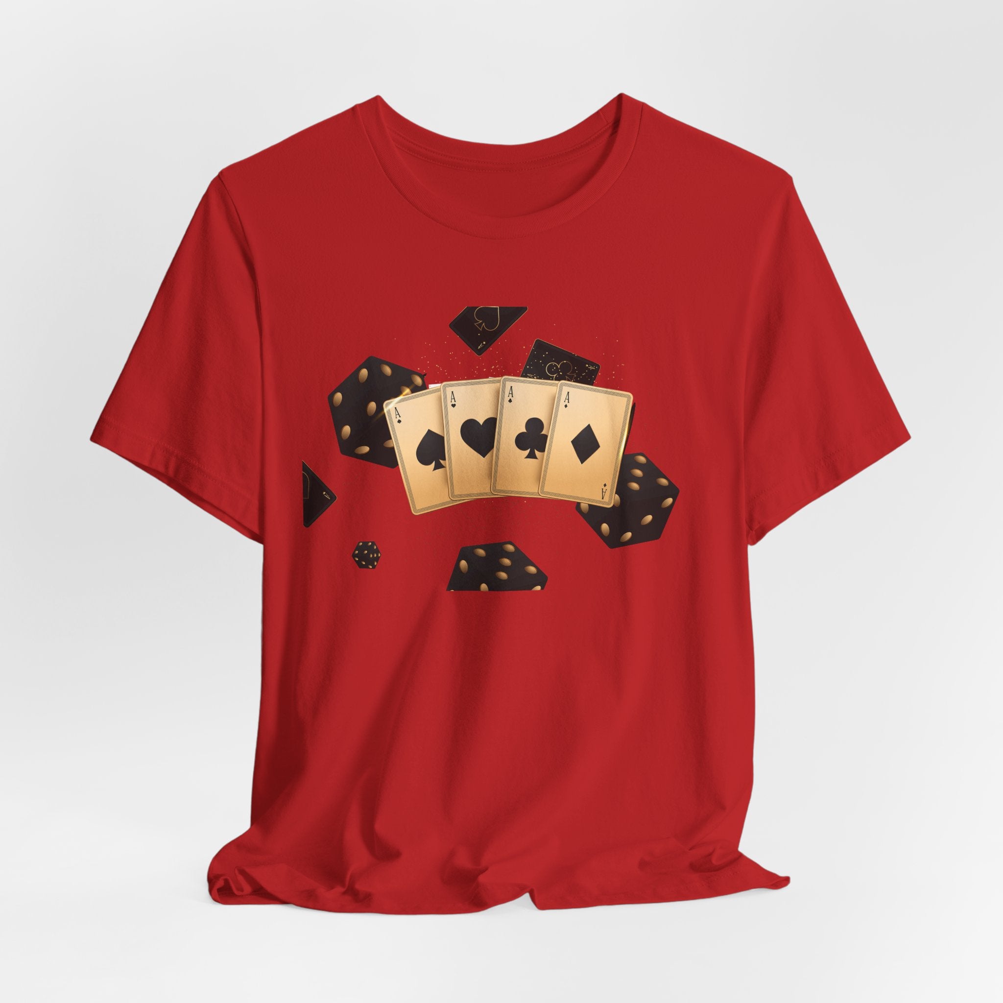 Gold Playing Cards tee Poker Card Suit Design