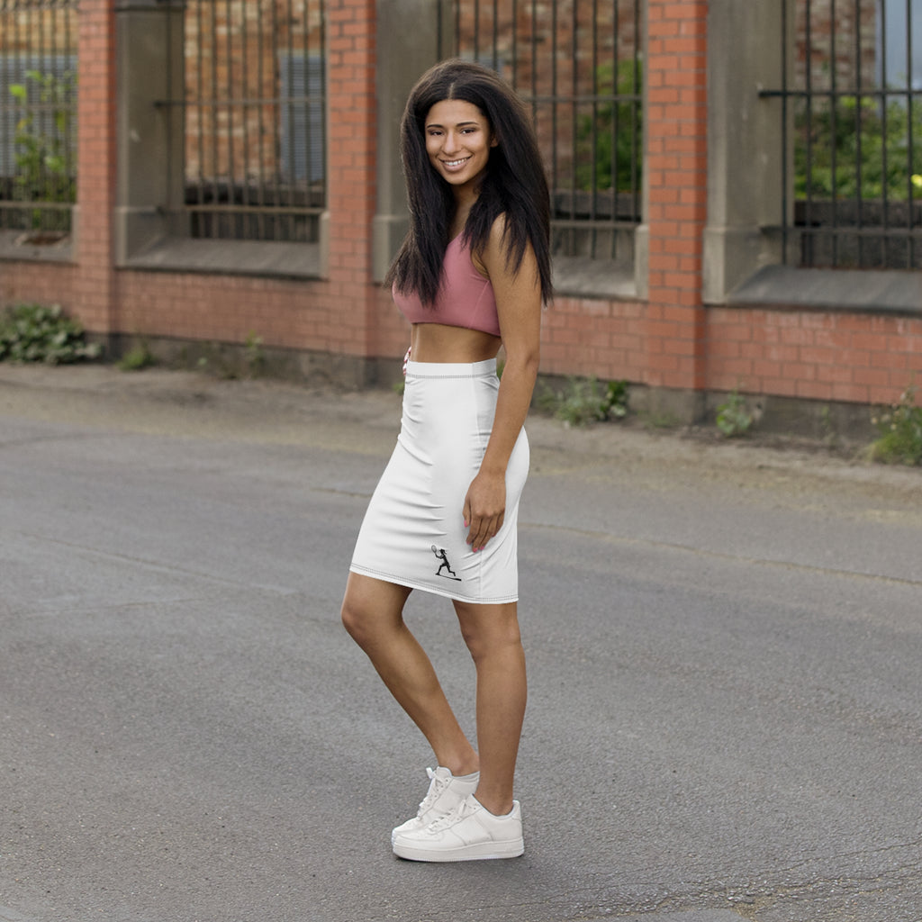 Tennis Player Pencil Skirt Women's Mid‑Waist Athletic Chic
