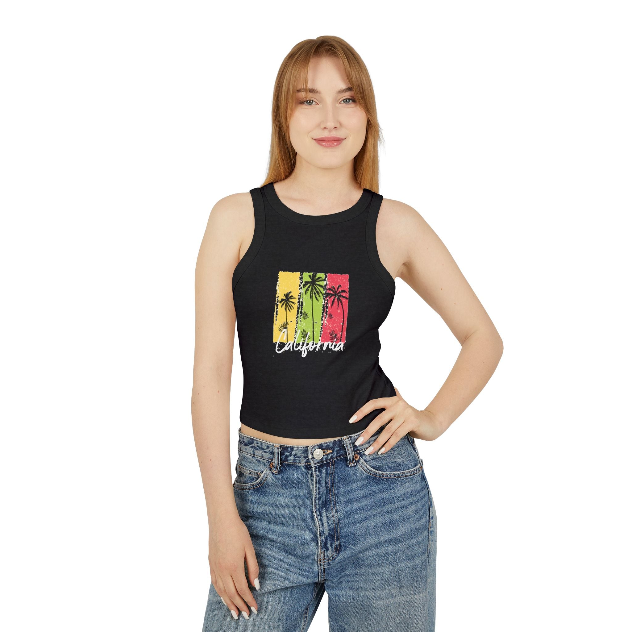 California Surf Van Racer Tank Top Retro Beach Graphic