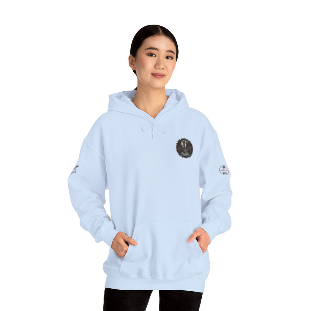 Classic Mustang Hoodie  Vintage Blue Pony Car Pullover
