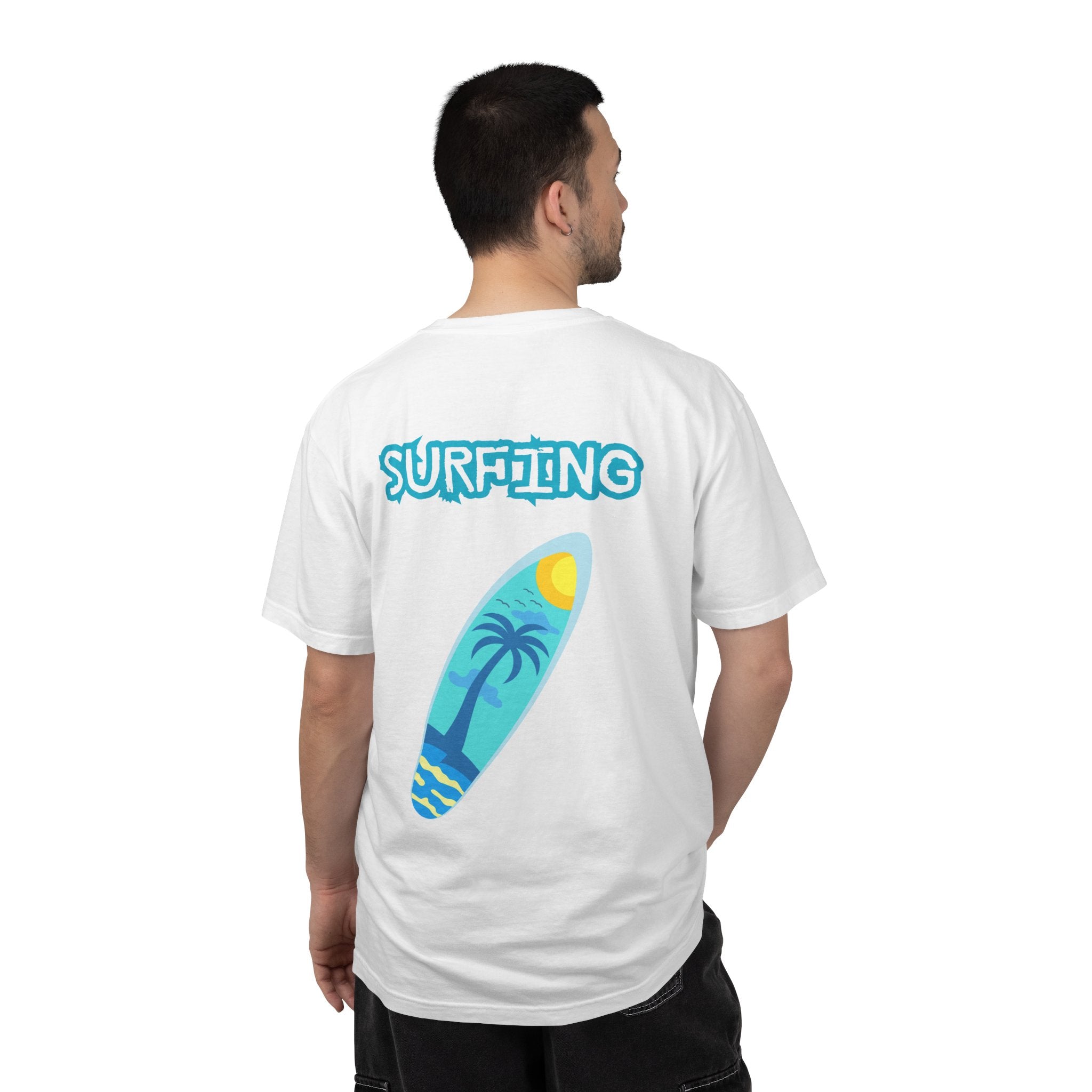 Surfing Graphic T-Shirt Tropical Surfboard Design