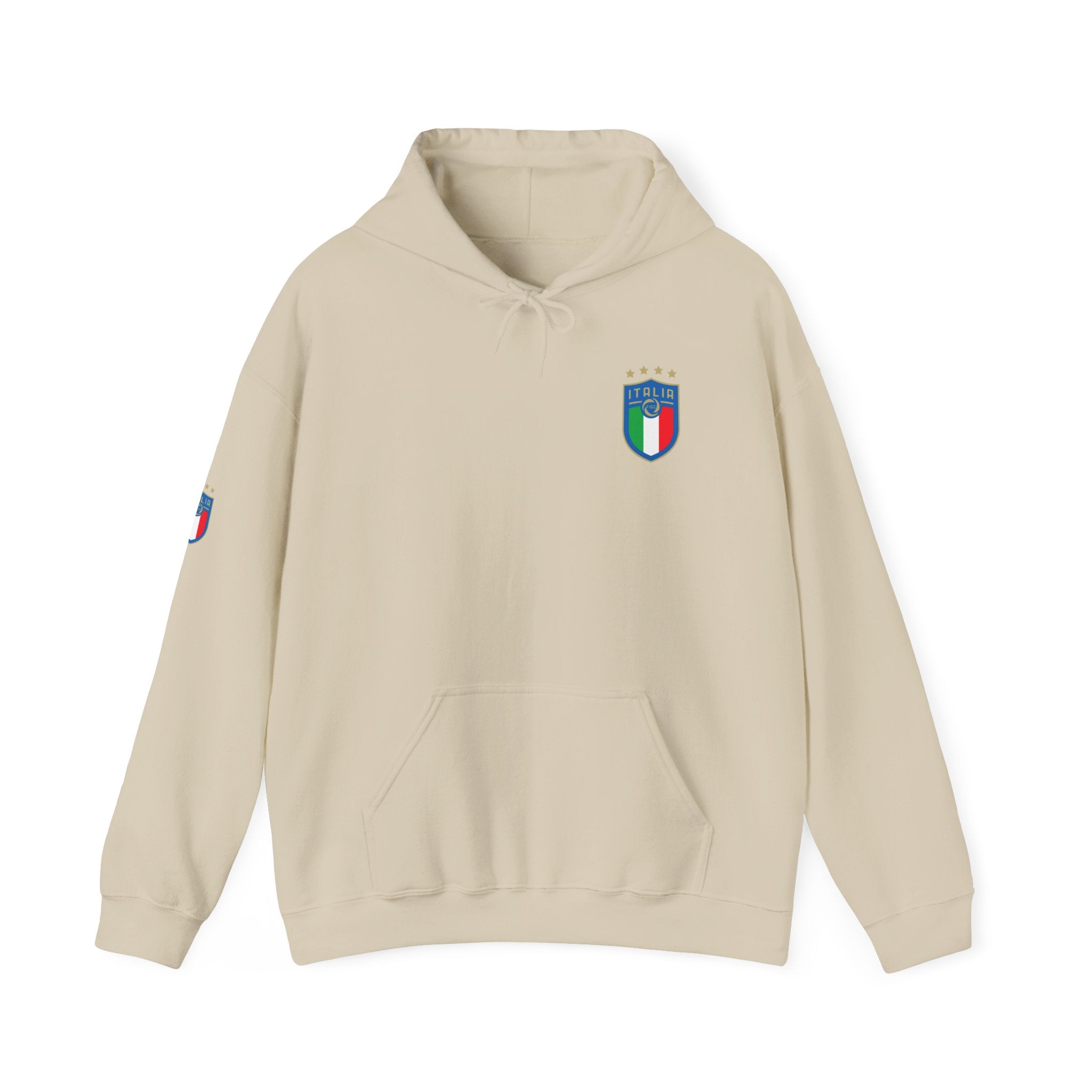Italia Crest Hoodie Italian Flag Soccer Pullover