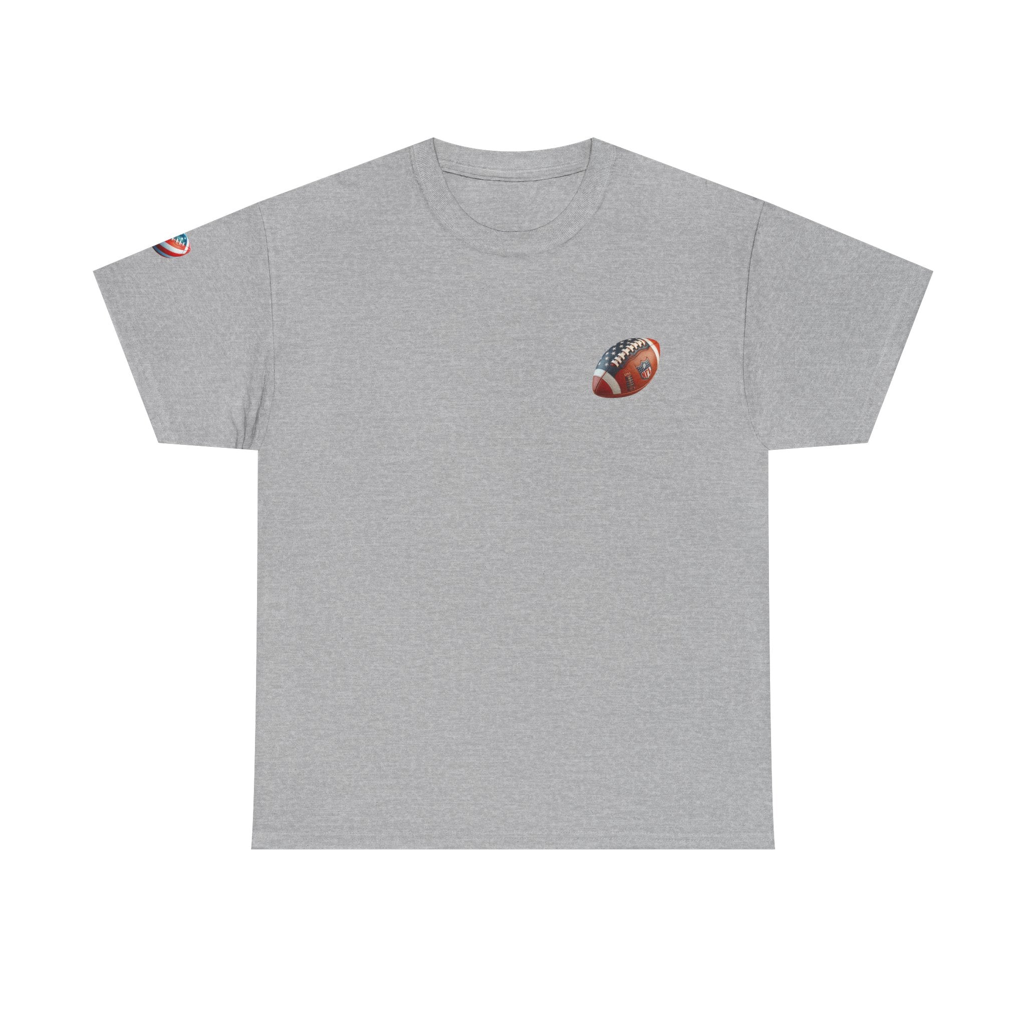 Skull Helmet Football Tee — Grunge Athletic Graphic T‑Shirt