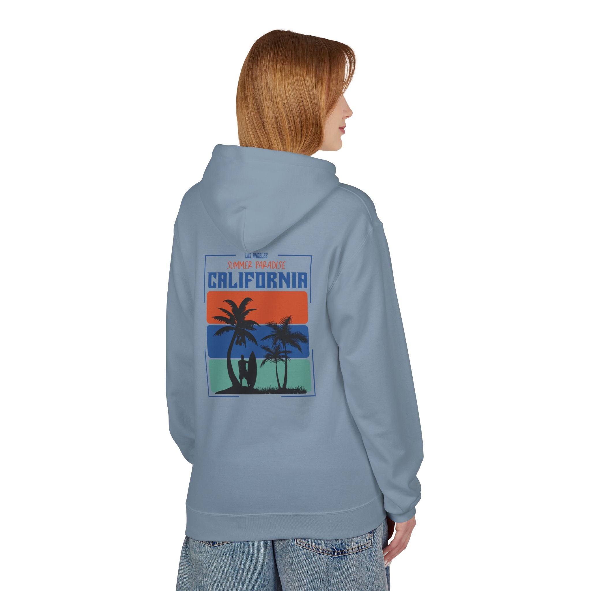 California Sunset Surf Hoodie  Summer Vacation Beach Pullover