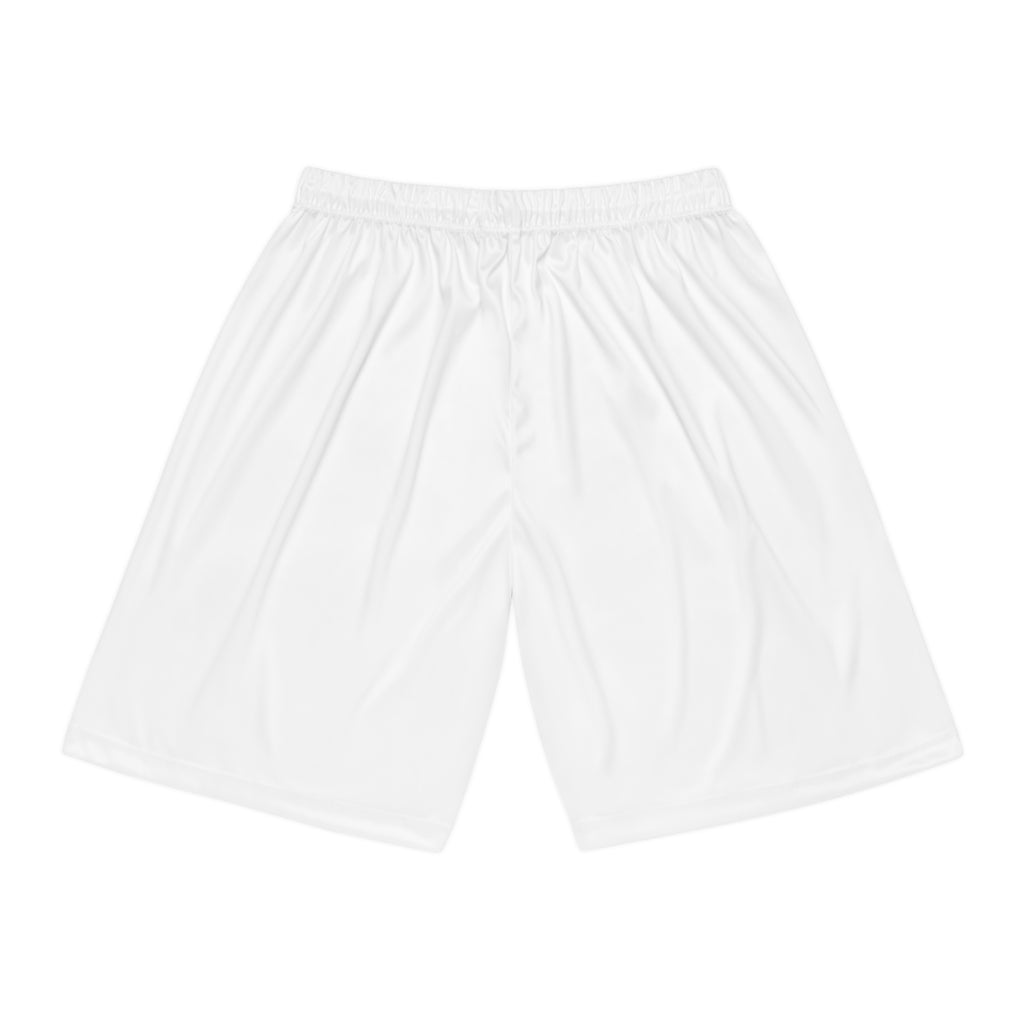 NBA Logo Basketball Shorts  White Athletic AOP Performance Shorts
