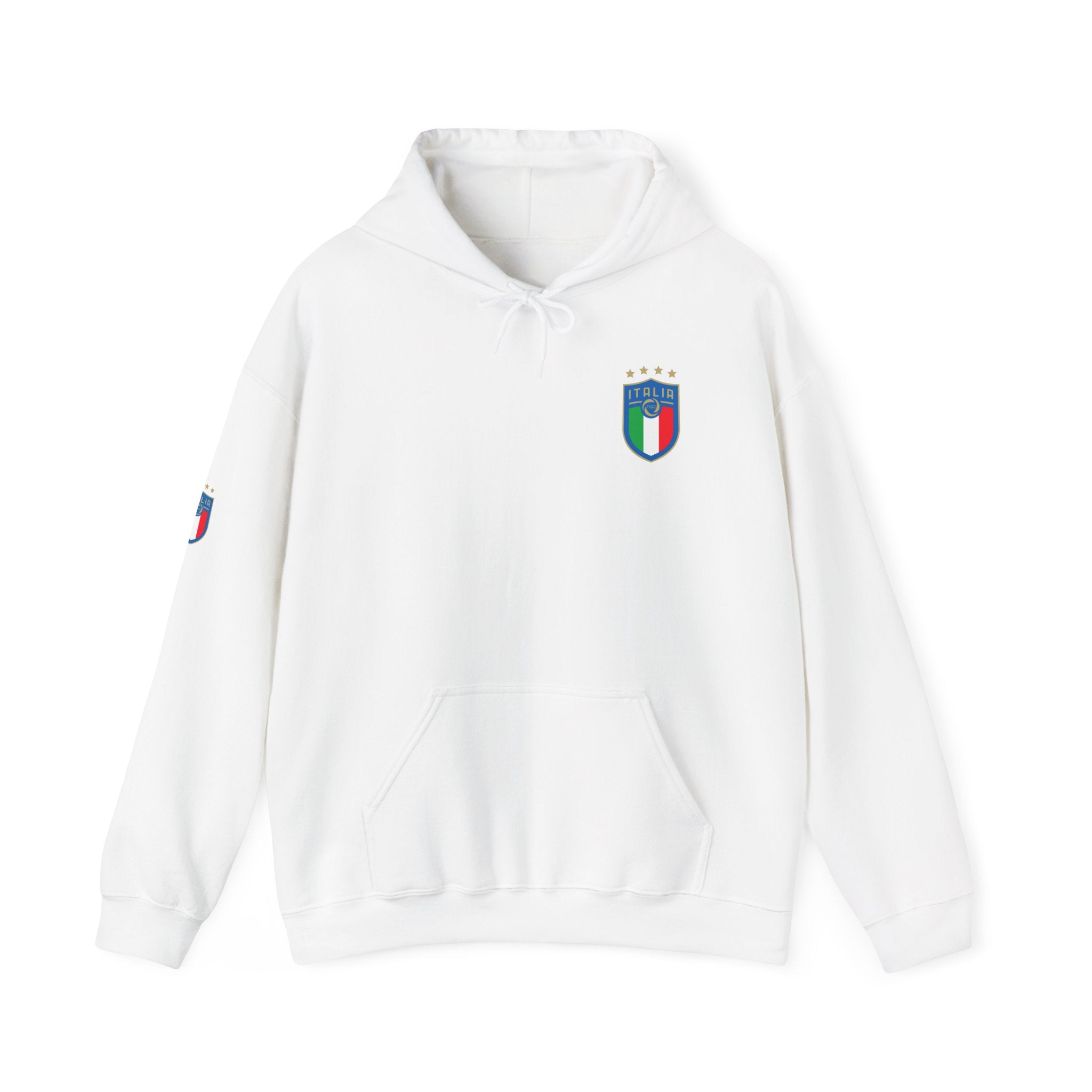 Italia Crest Hoodie Italian Flag Soccer Pullover