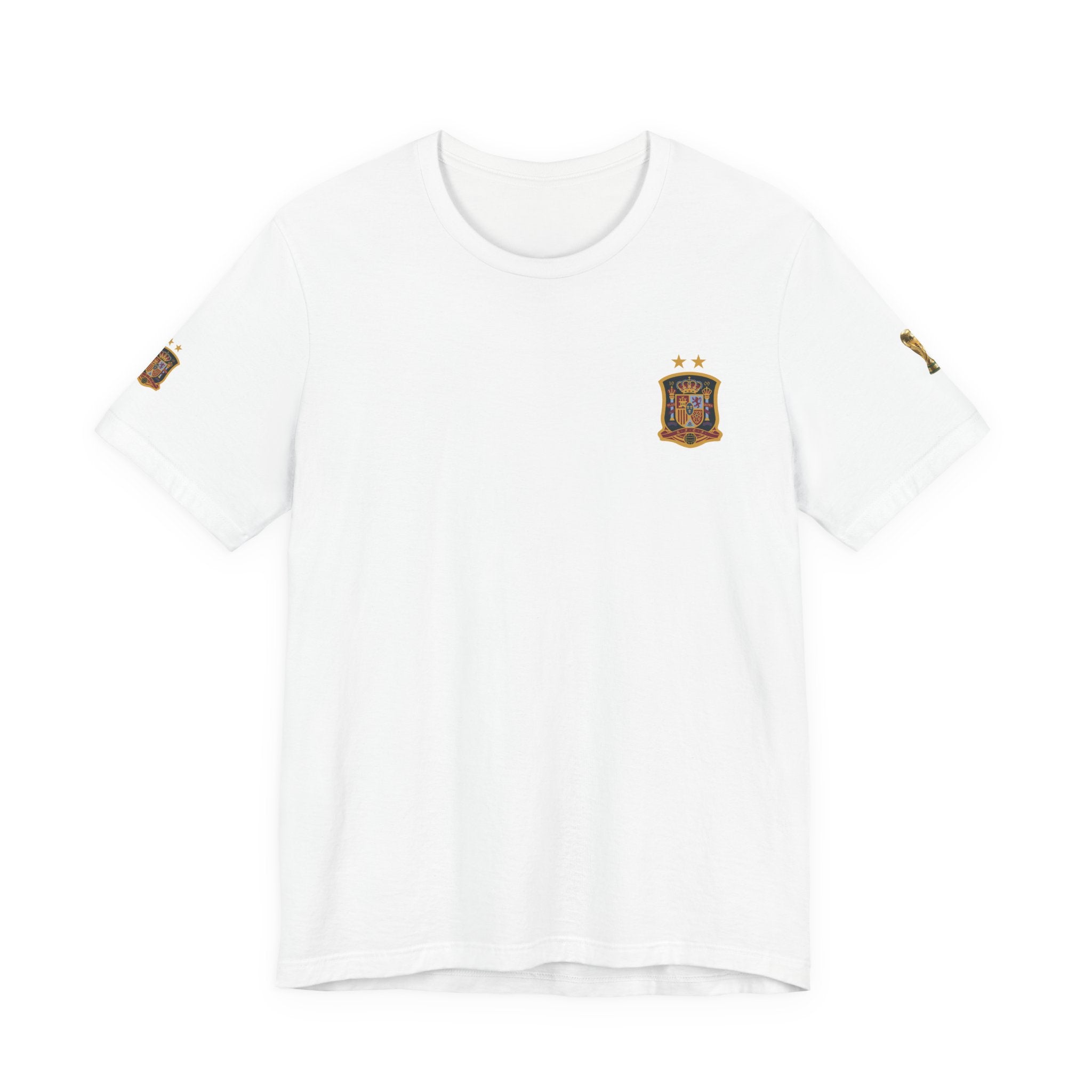 World Cup Trophy Soccer Tee  Spain Crest Short Sleeve