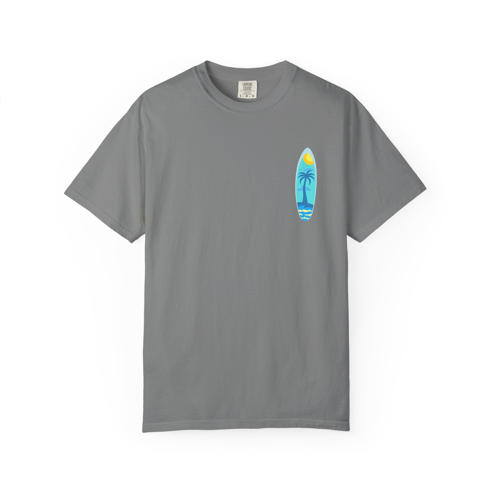 Surfing Graphic T-Shirt Tropical Surfboard Design