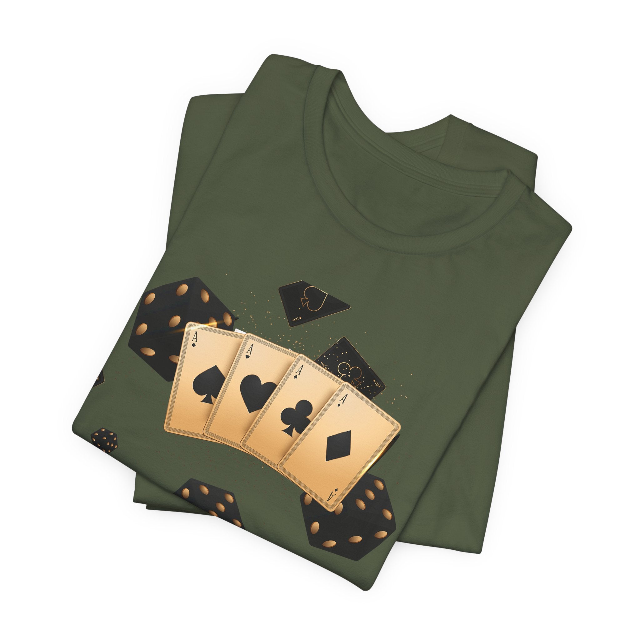 Gold Playing Cards tee Poker Card Suit Design