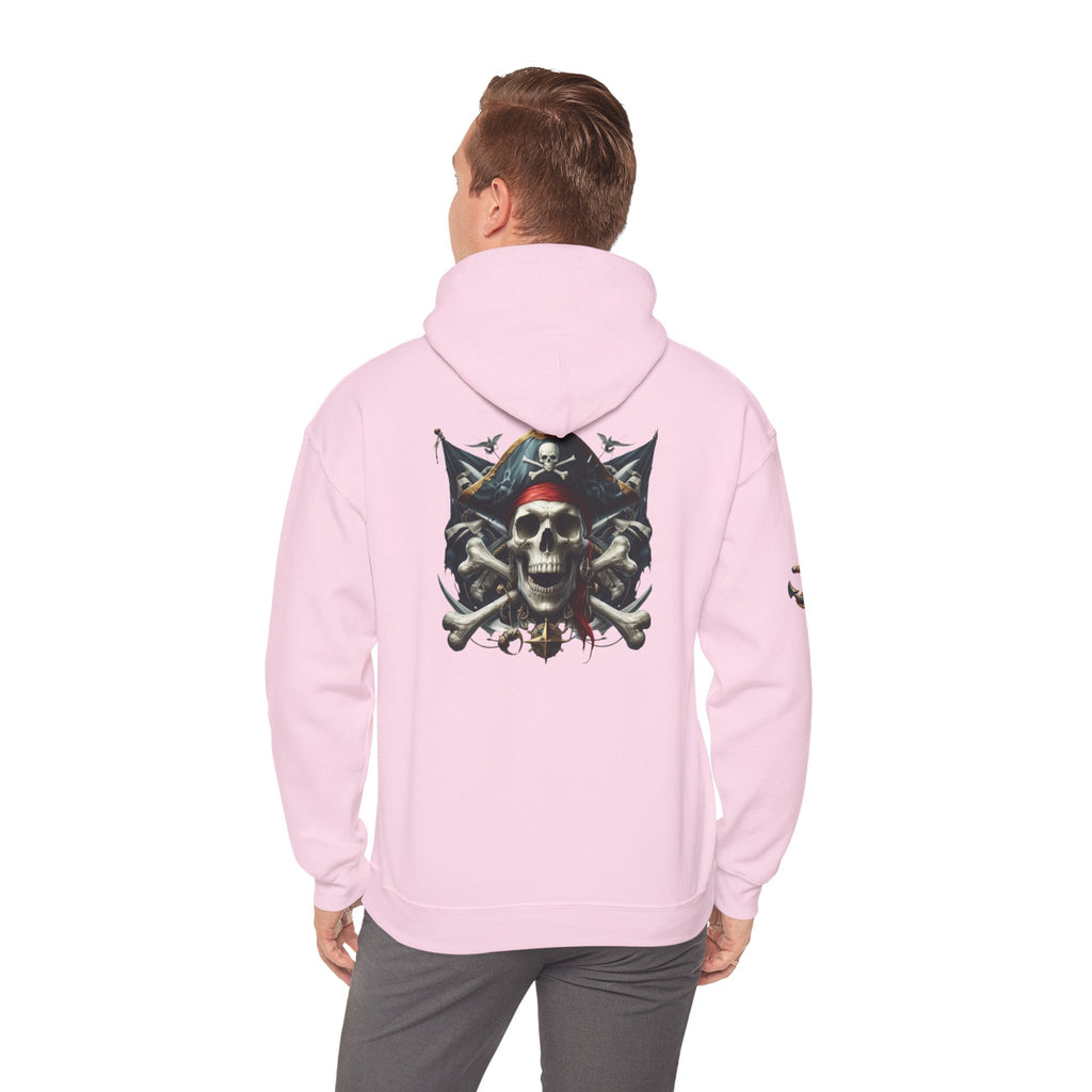 Pirate Skull Anchor Hoodie  Nautical Skull & Crossbones Pullover