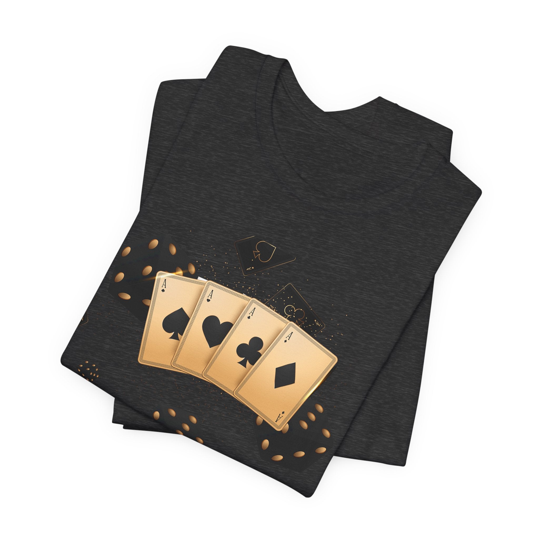 Gold Playing Cards tee Poker Card Suit Design