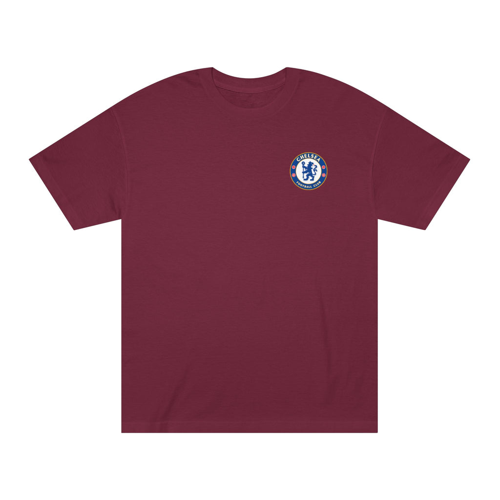 Chelsea Football Club Tee Minimal Crest Front & CHELSEA Back