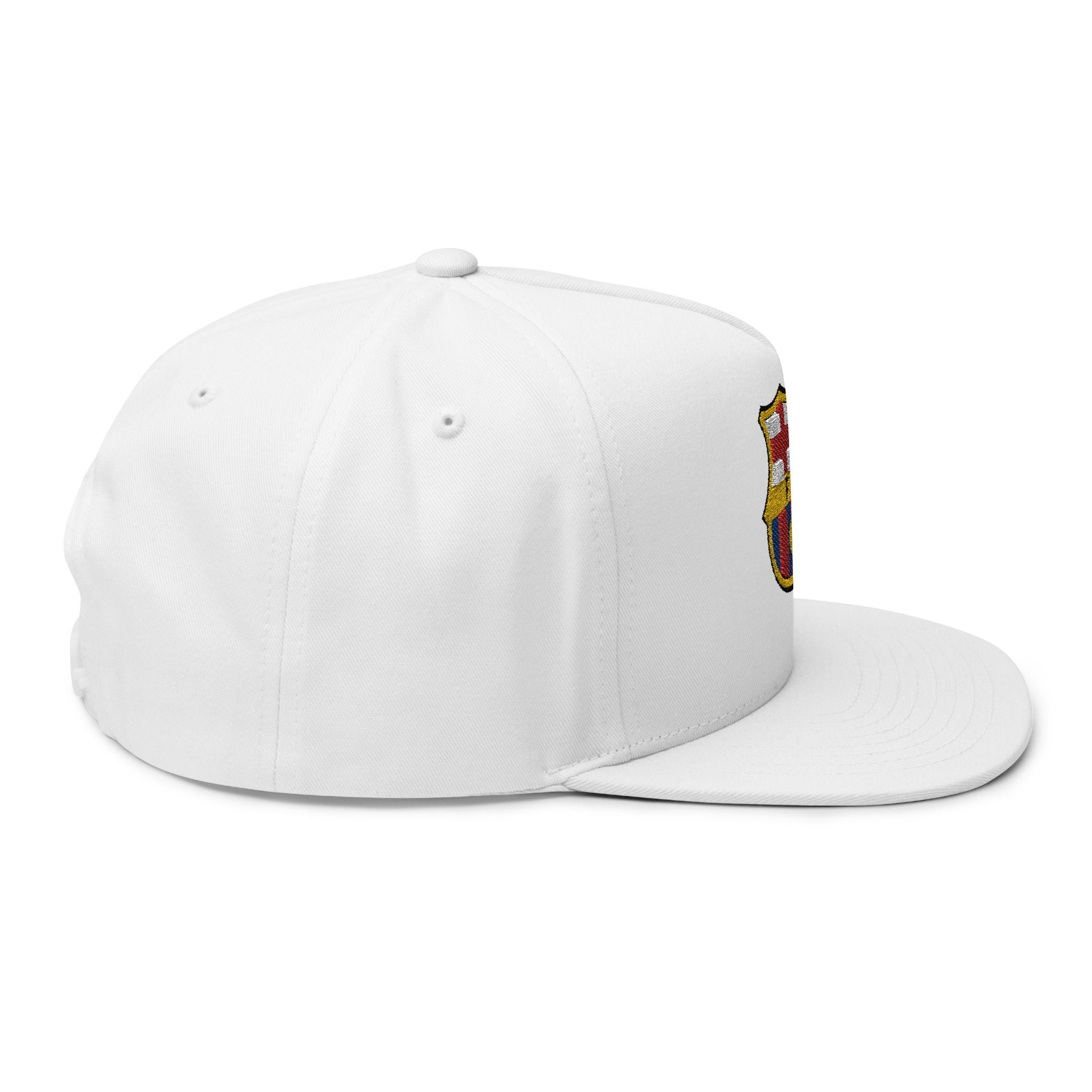 Barcelona Embroidered Flat Bill Cap