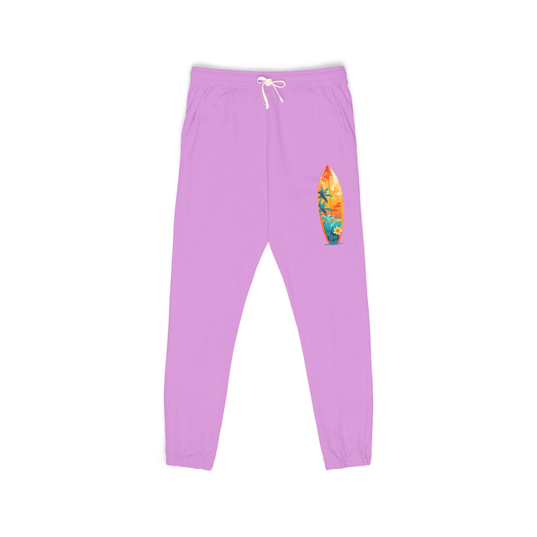 Surfboard Sunset Sweatpants Surf Graphic Fleece Joggers