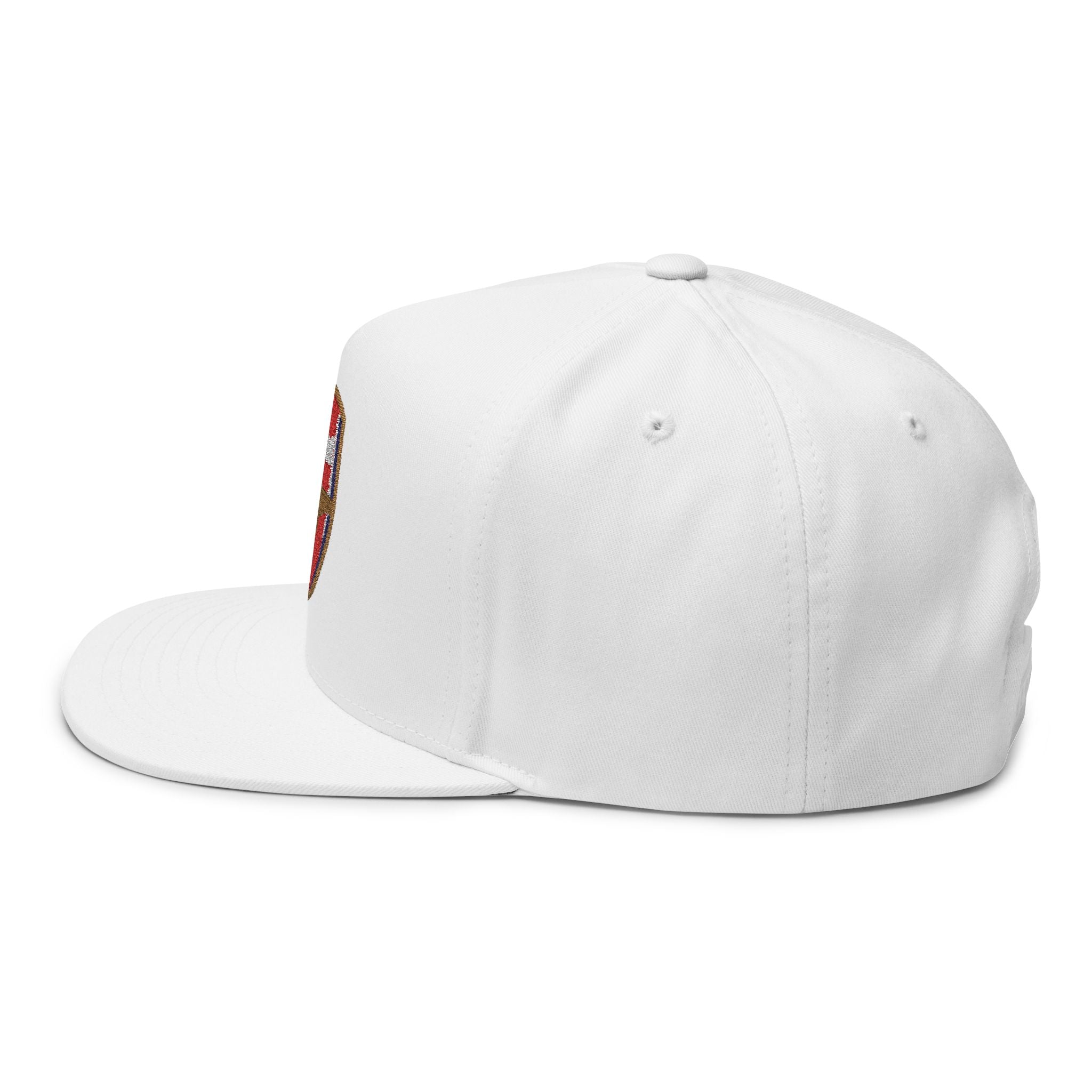 Arsenal Embroidered Flat Bill Cap  White Snapback Hat