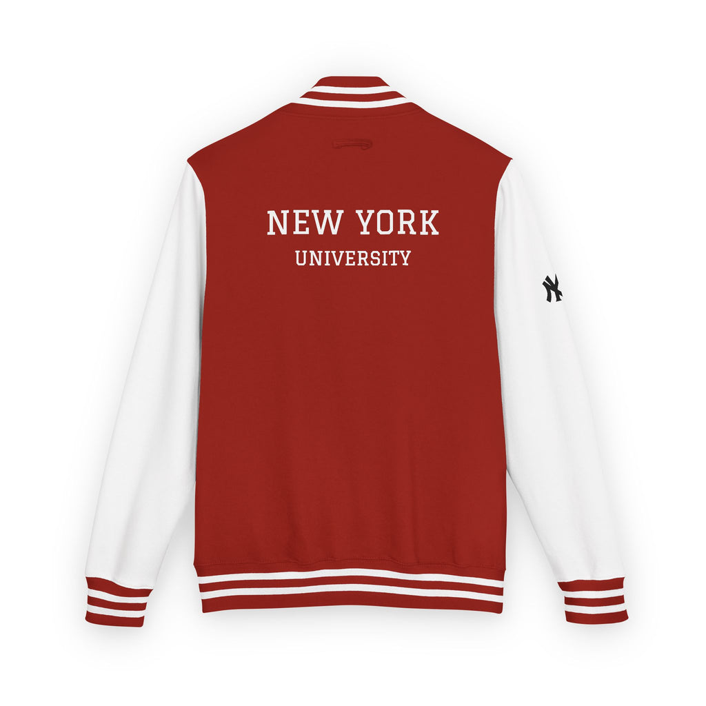 New York Letterman Jacket Varsity Style Red & White Baseball Jacket