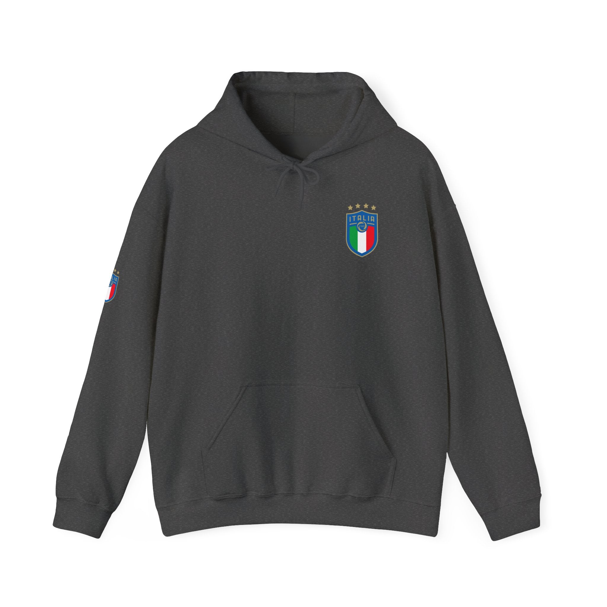 Italia Crest Hoodie Italian Flag Soccer Pullover