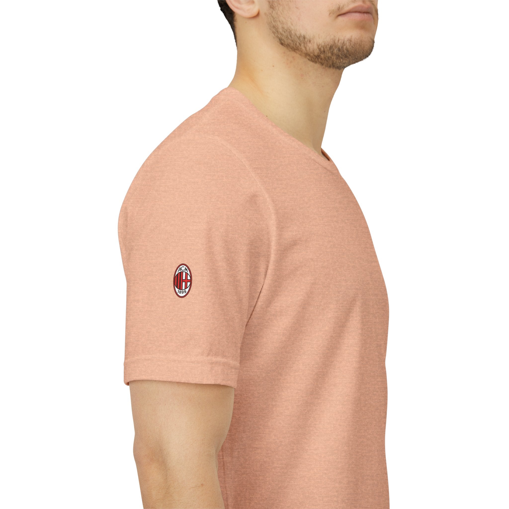 AC Milan Crest T-Shirt Minimal Soccer Tee with 'AC Milan' Back Print